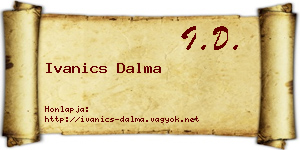 Ivanics Dalma névjegykártya