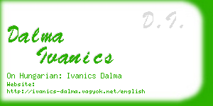 dalma ivanics business card
